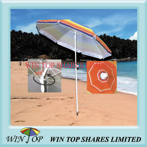360 degree tilt beach umbrella