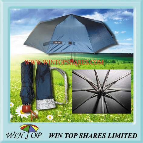 Anti UV 3 folding rain umbrella