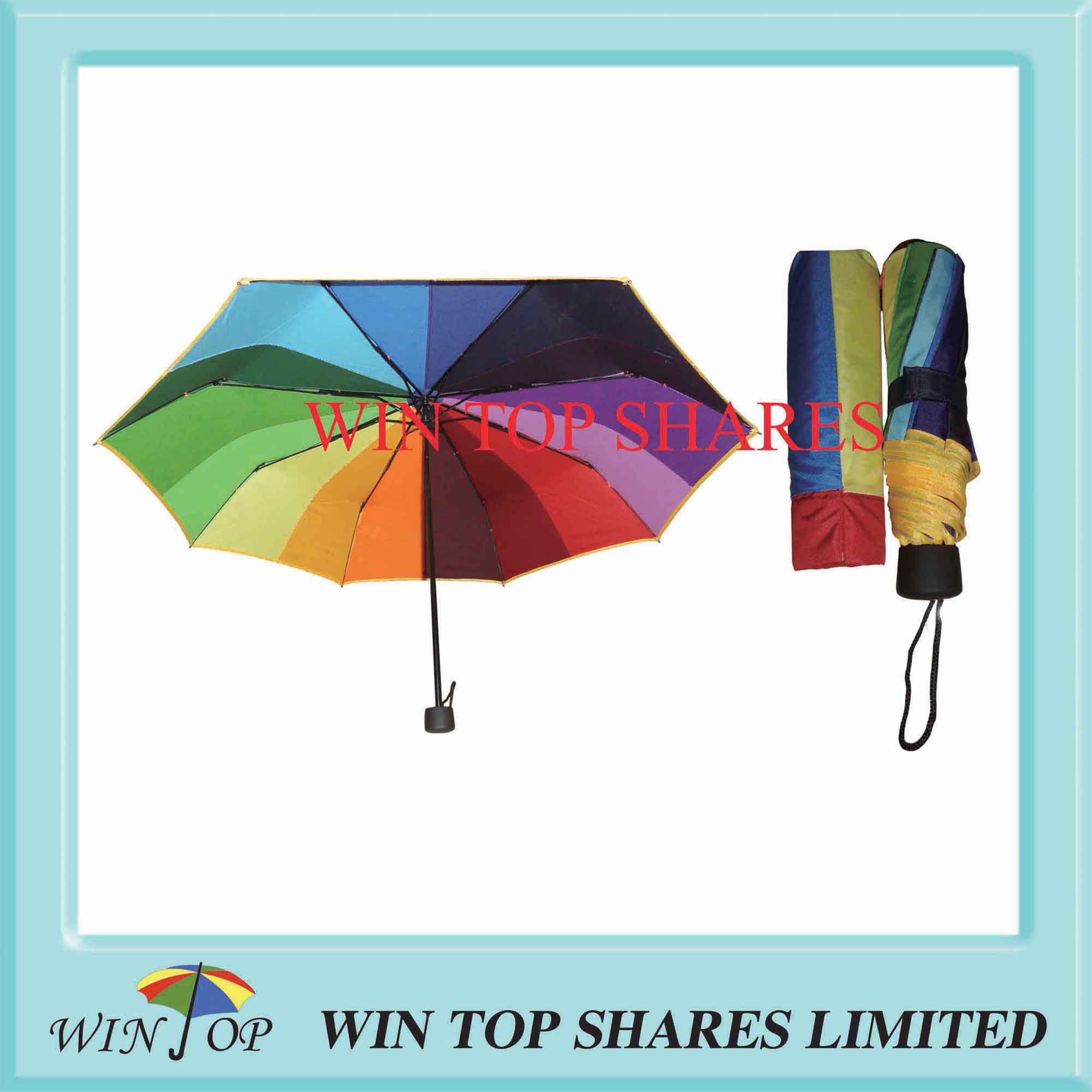 16 colors manual rainbow umbrella for German