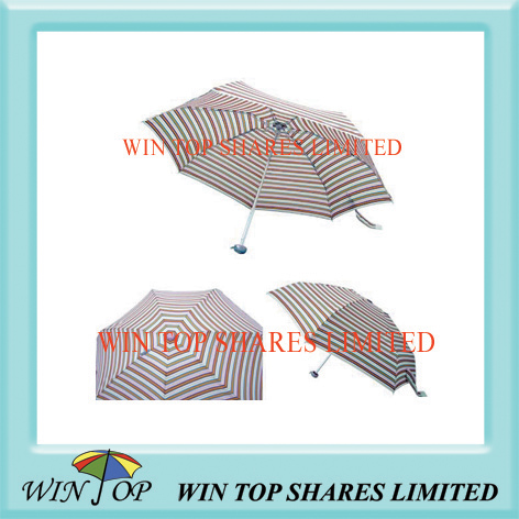 21" 3 folding stripe umbrella
