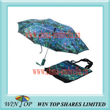 3 fold oil painting umbrella