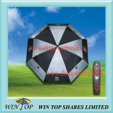 Black widow auto golf umbrella